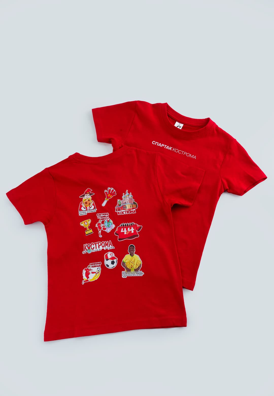 Футболка детская с принтом красная
